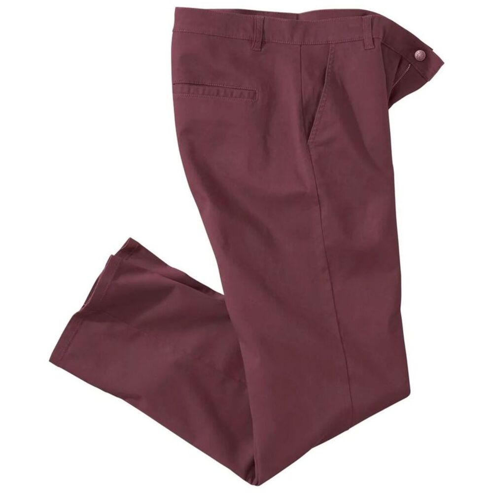 Atlas For Men Mens Stretch Chinos / Burgundy